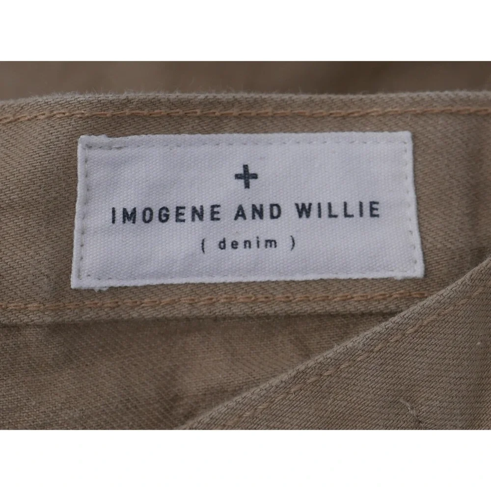 Imogene And Willie Barton Slim Straight Jeans Mens 33x34 Beige Selvedge Denim